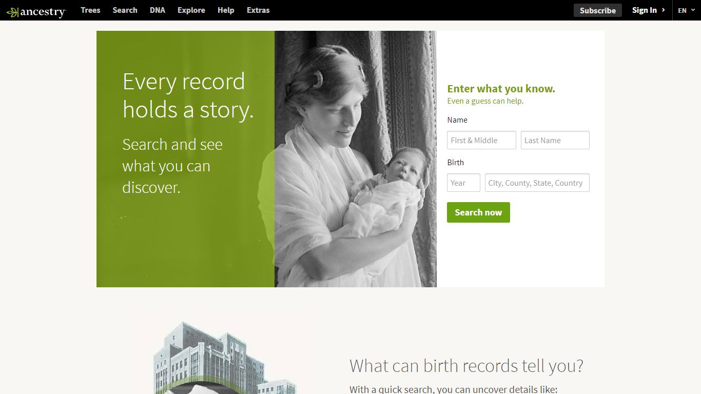 Ancestry.com - Birth Records
